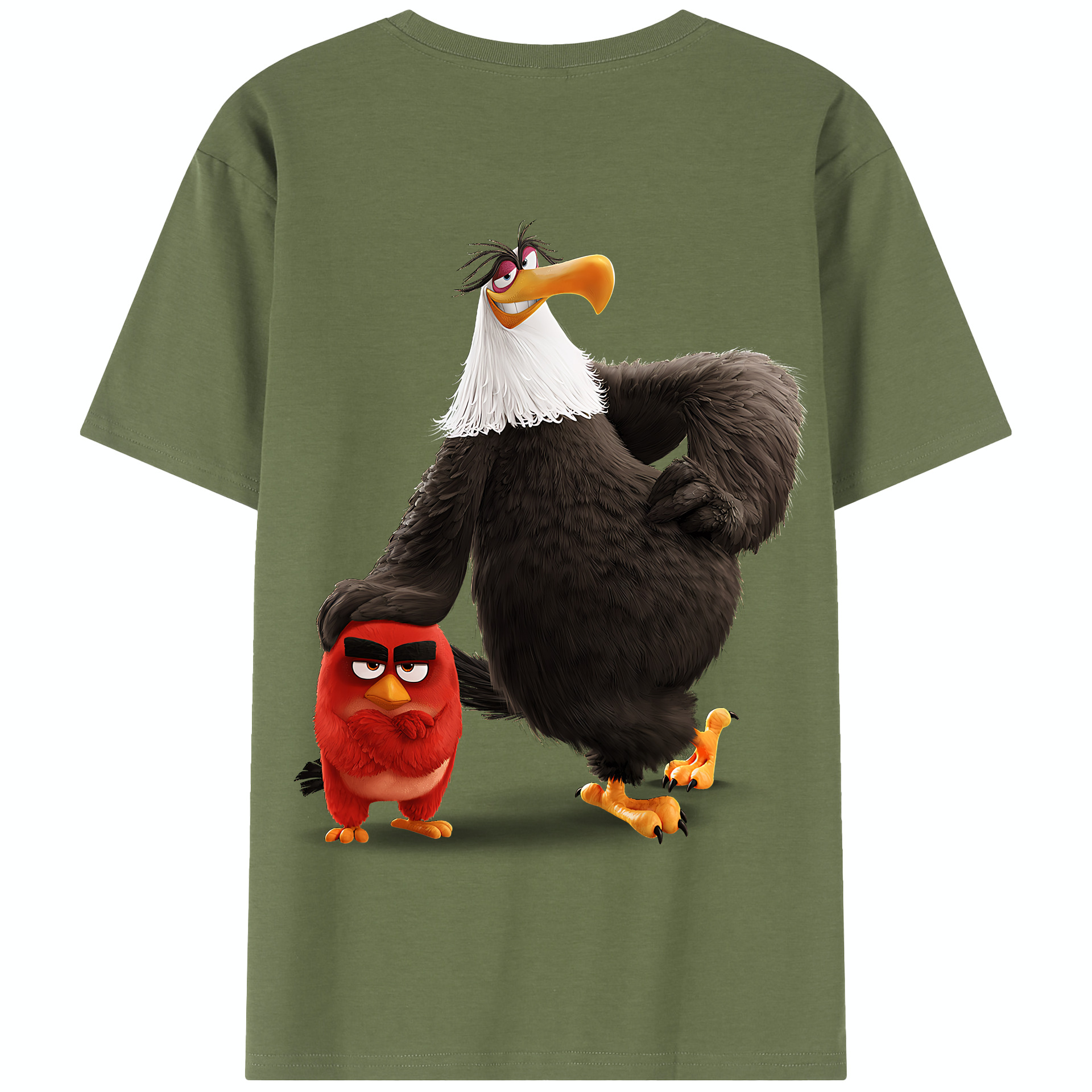 （画像用） Angry Birds アングリーバード 綿100％半袖Tシャツ（背面プリント）